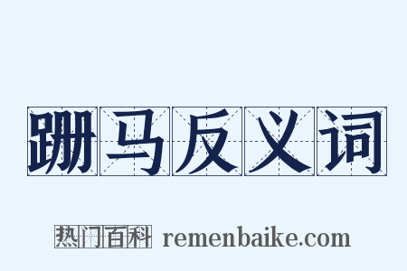 跚马反义词是什么意思的图片